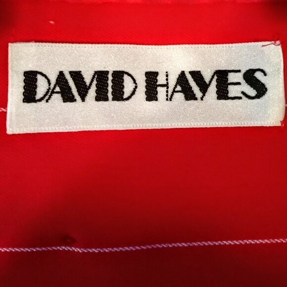 Vintage David Hayes Saks Fifth Avenue Wool Striped Jacket Skirt Suit - Picture 9 of 12